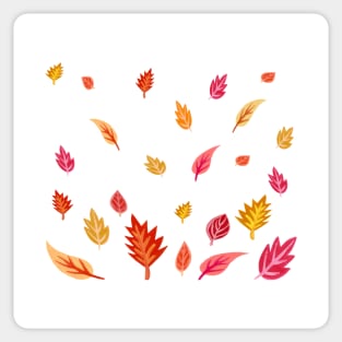 Fall Warm and Bright Leaves Pattern Sticker